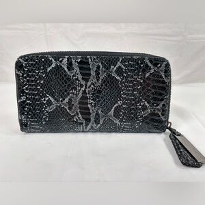 Kenneth Cole snake print leather wallet